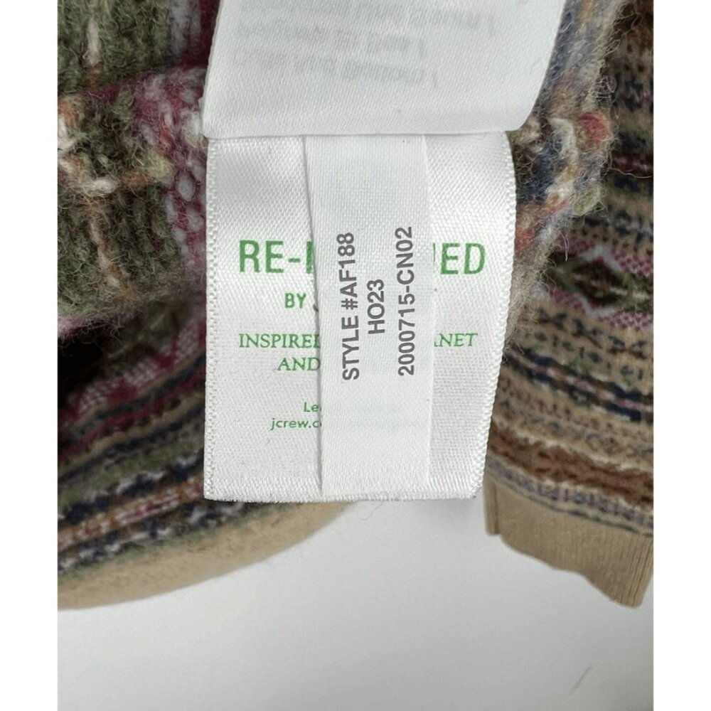 J Crew Knits Fair Isle Sweater in Lambs Wool Blend Men's Size Large AF188 - Picture 4 of 5